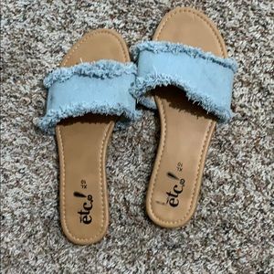 Rue 21 Jean Strap Sandals